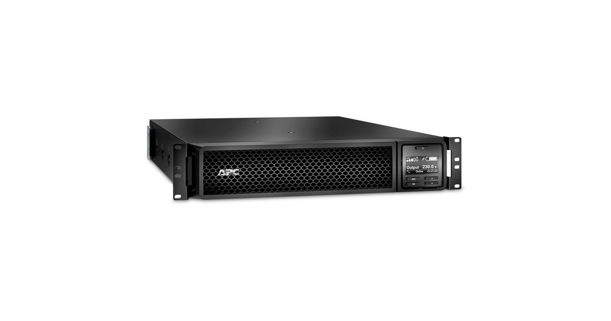 APCSmart-UPS On-Line 3000VA SRT3000RMXLW-IEC ups  (Zwart, 2700 W, 2U, 6x C13 + 2x C19, SmartSlot, Verlengde runtime, Rail kit inbegrepen)