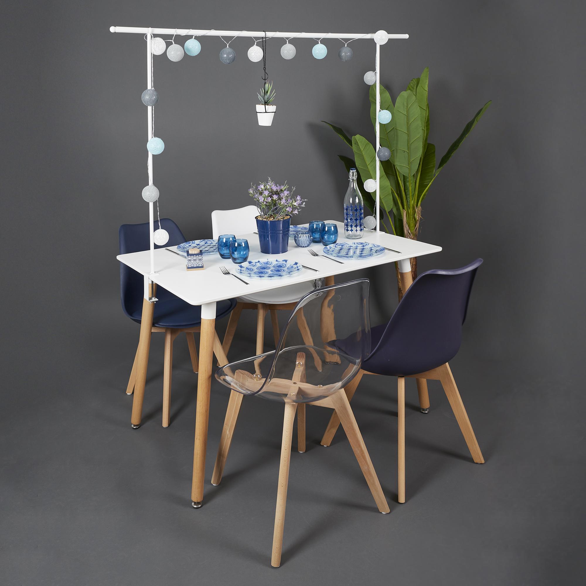 BARRE DECO DE TABLE AJUSTABLE BLANC