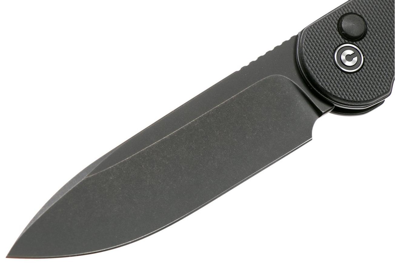 Civivi Elementum Button Lock C2103A Black, Black G10 zakmes
