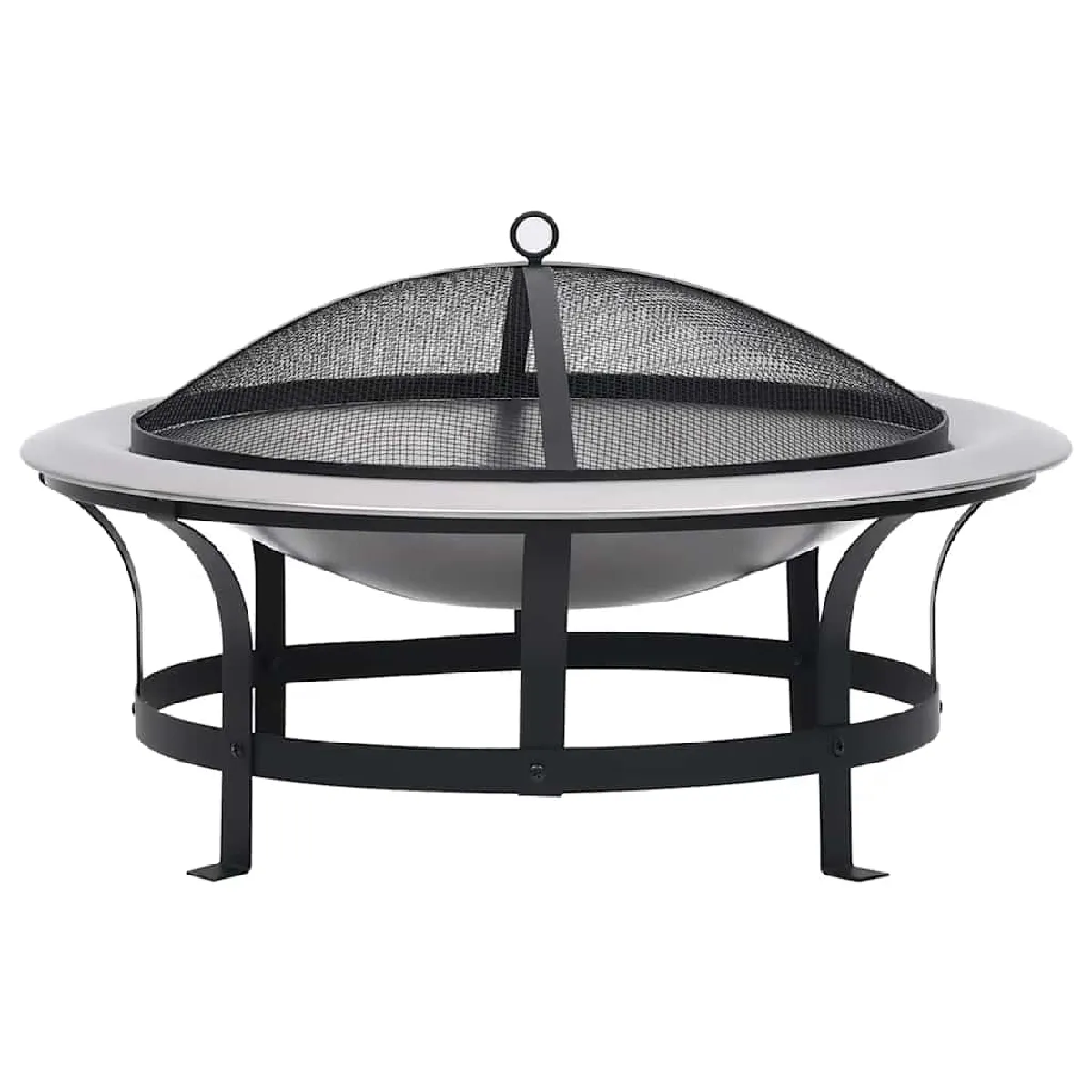vidaXL Foyer 76cm - Inox/Acier