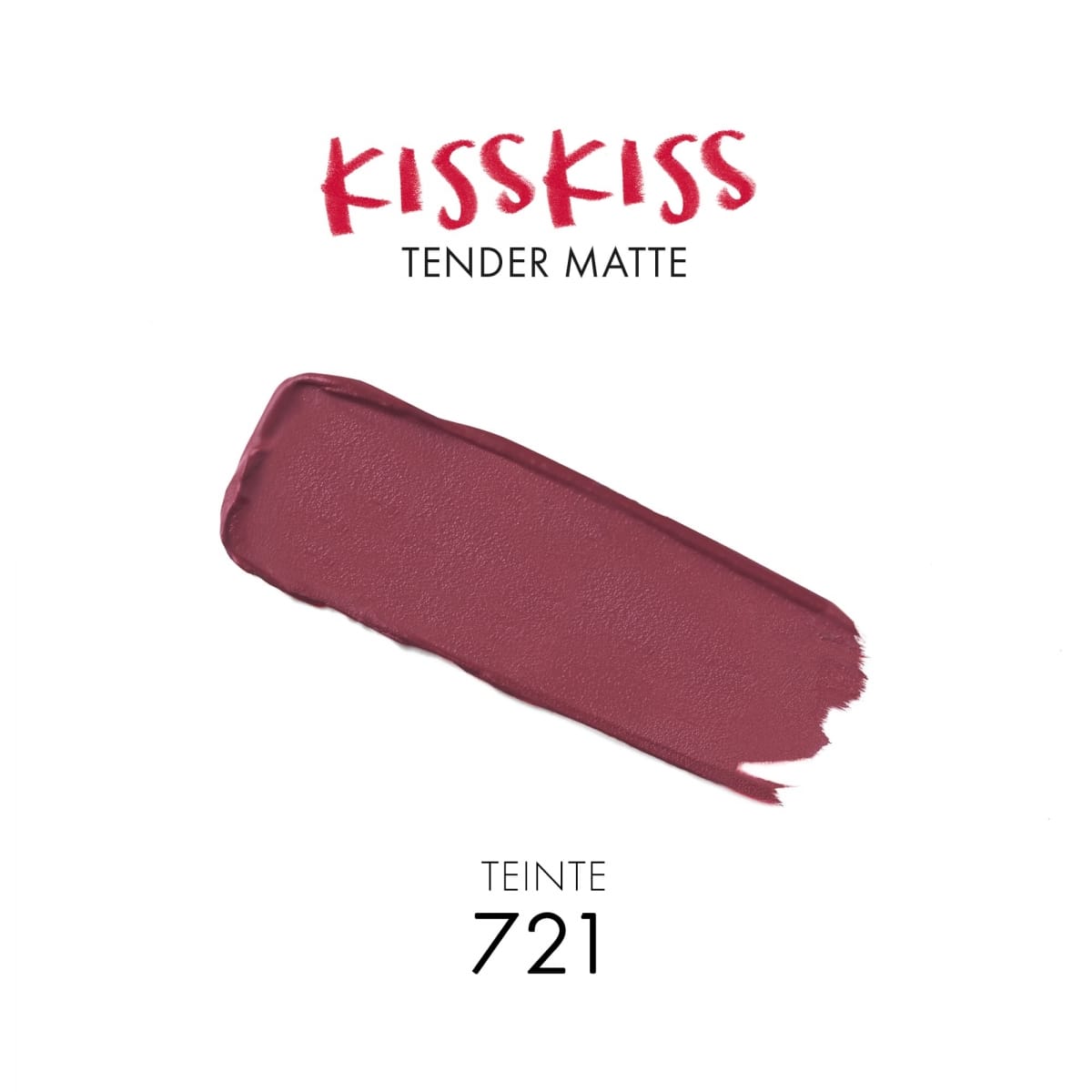 GUERLAIN KissKiss Tender Matte Rouge à Lèvres Mat Lumineux Fin et Fondant Confort 16H