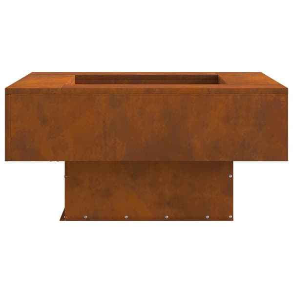 vidaXL Bålplass Fyrt 80x80x40 cm Forvitret Stål