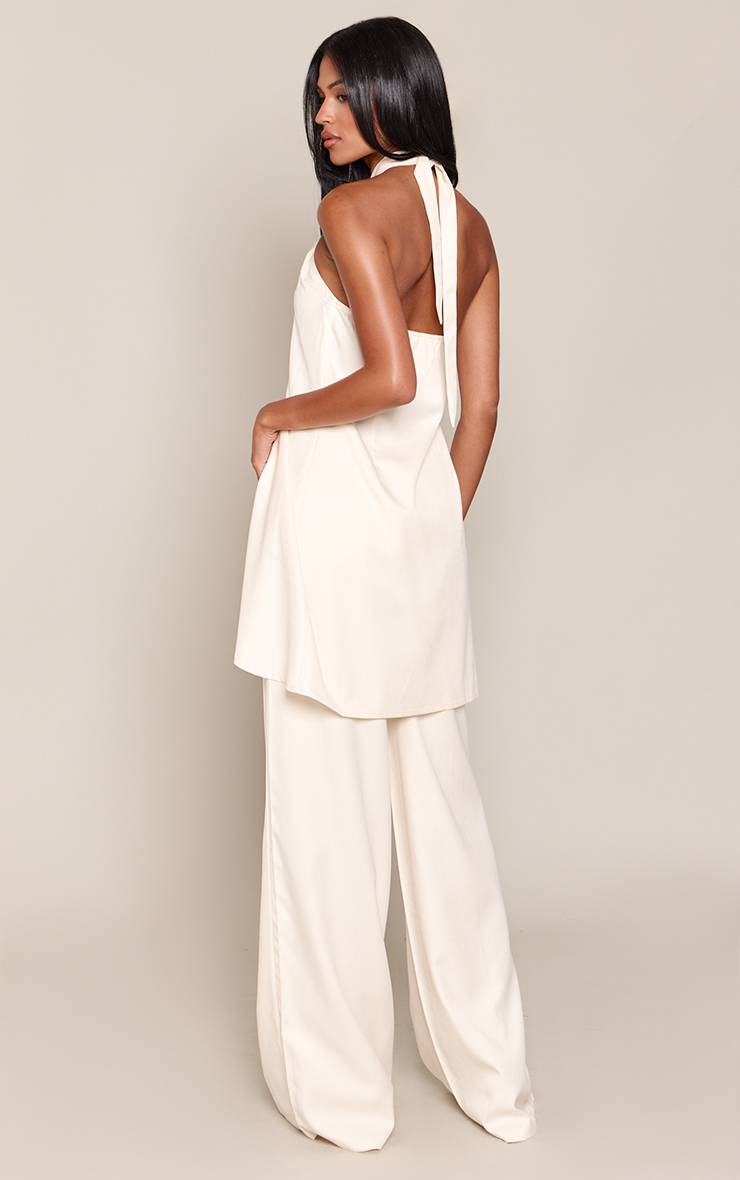 Butter Cream Pantalon Taille Mi-haute Ajusté Crème Tall Co-ord