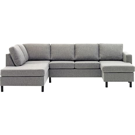 Oslo højrevendt U-sofa - lysegrå
