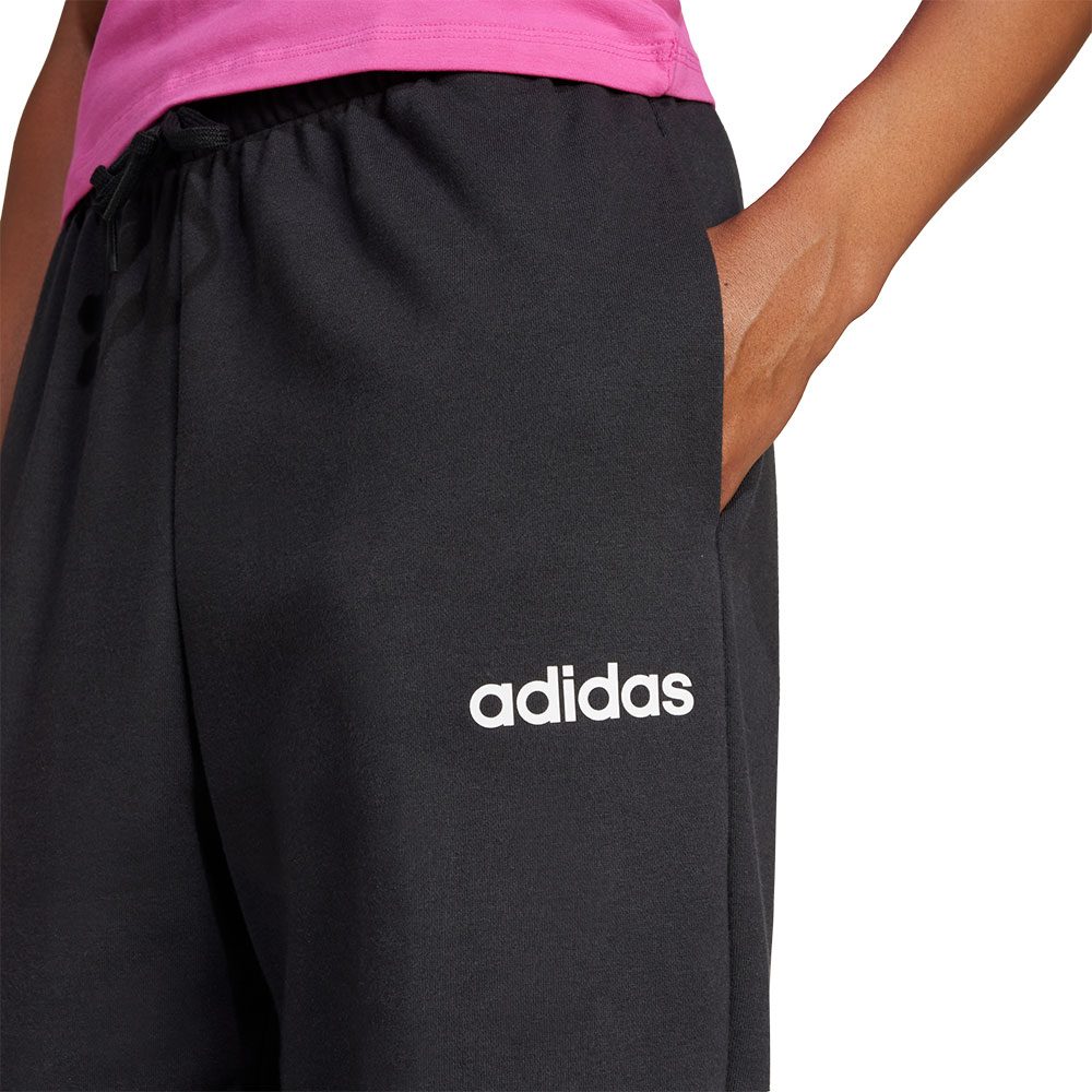 adidas Essentials Linear French Terry Cuffed Hose Damen schwarz