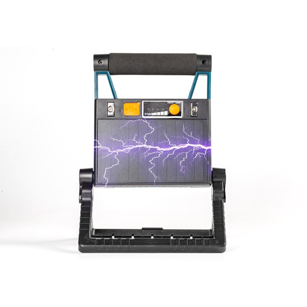 (1000Lumen) Solar LED Handscheinwerfer Arbeitsleuchte USB Flutlicht mit 3 Leuchtmodi - Schwarz