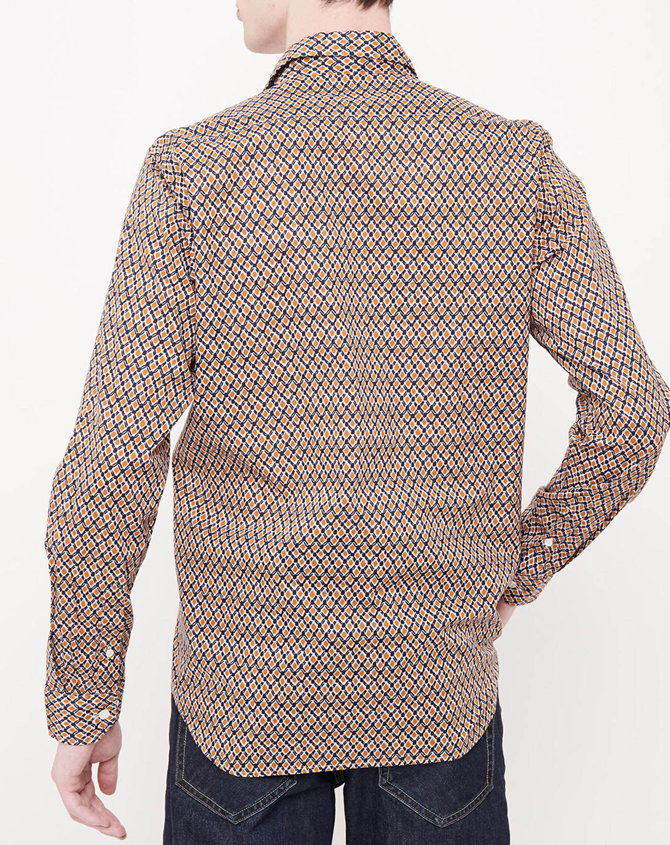Hartford Chemise Slim Sammy imprimée noir/jaune