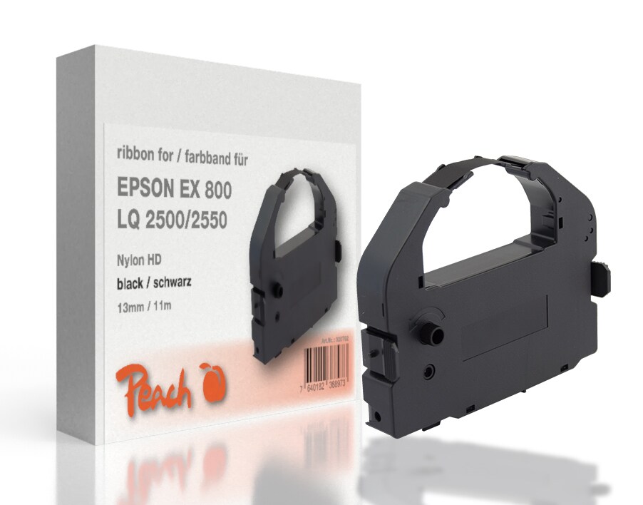 Peach Farbbandkassette kompatbel zu Epson EX 800/LQ 2500/2550, schwarz, Gr642 Epson