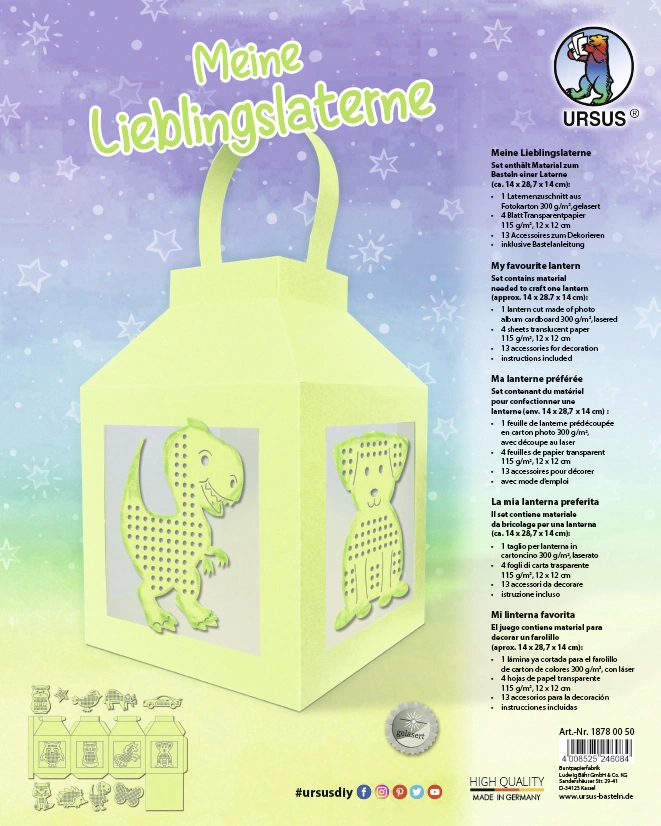 URSUS - URSUS Meine Lieblingslaterne, apfelgrün