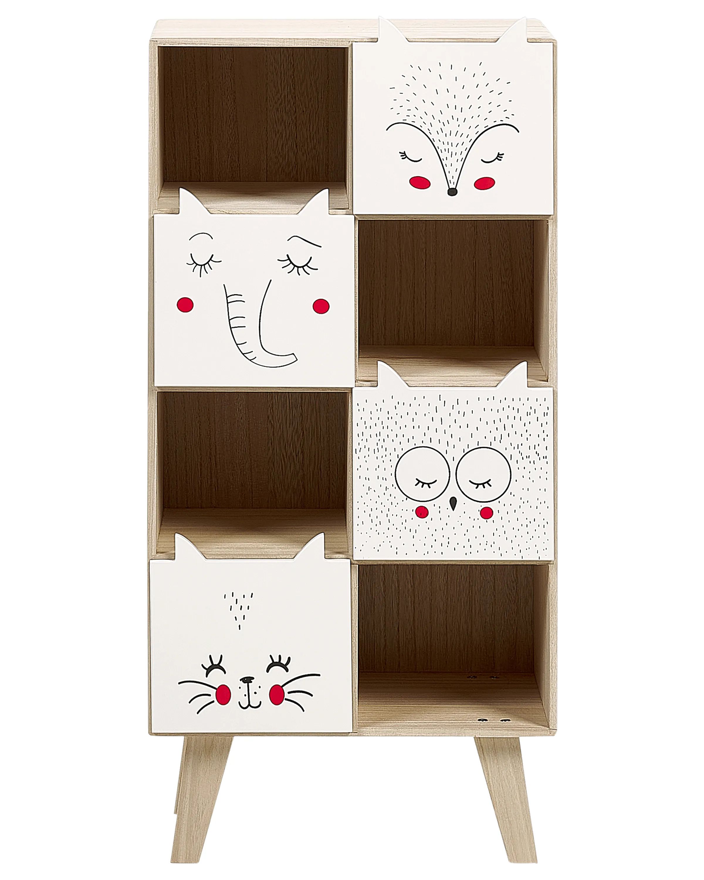 Boekenkast met 4 planken RUPERT 79 cm Lichtbruin