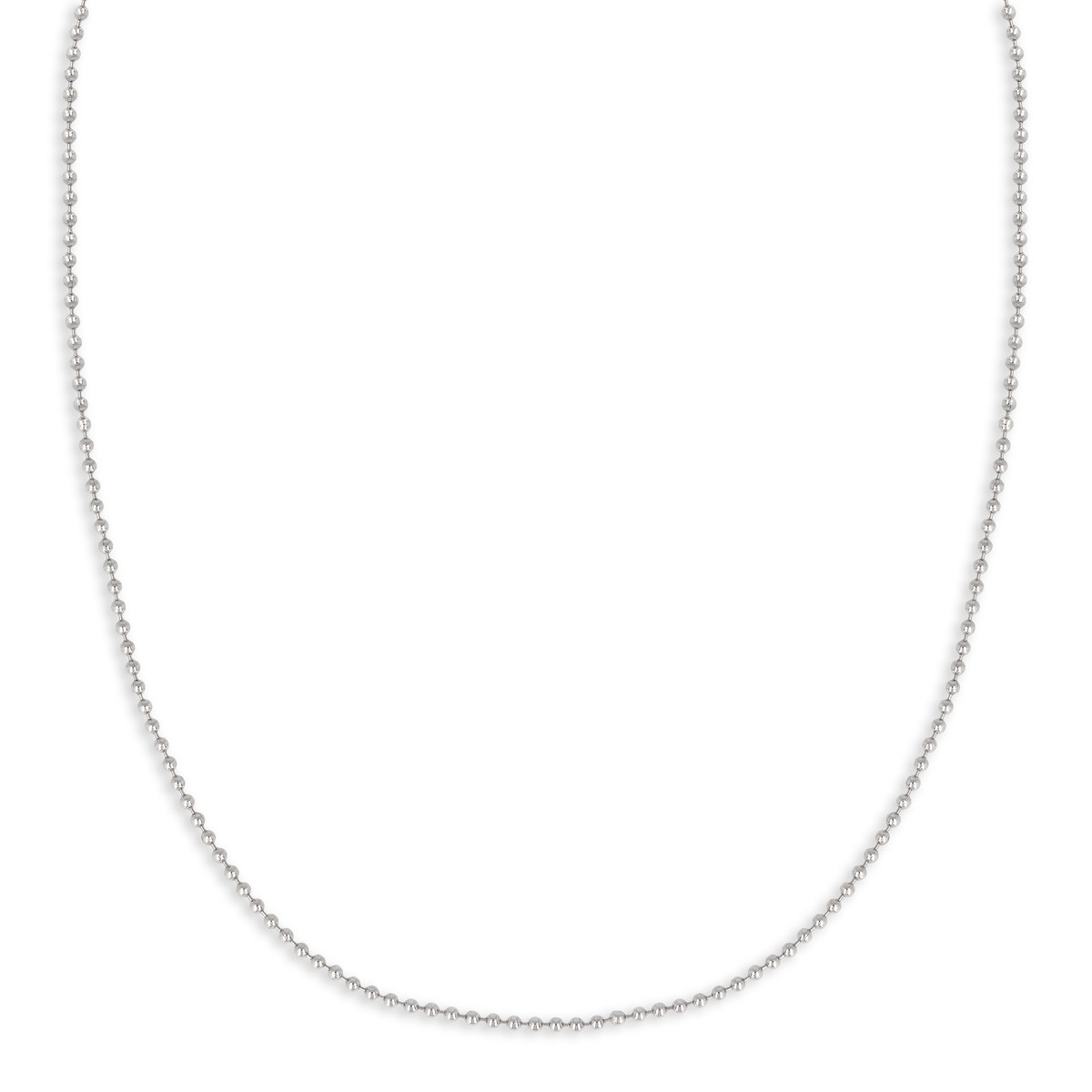 Collier boules 2,4mm Acier inoxydable 316L 55CM