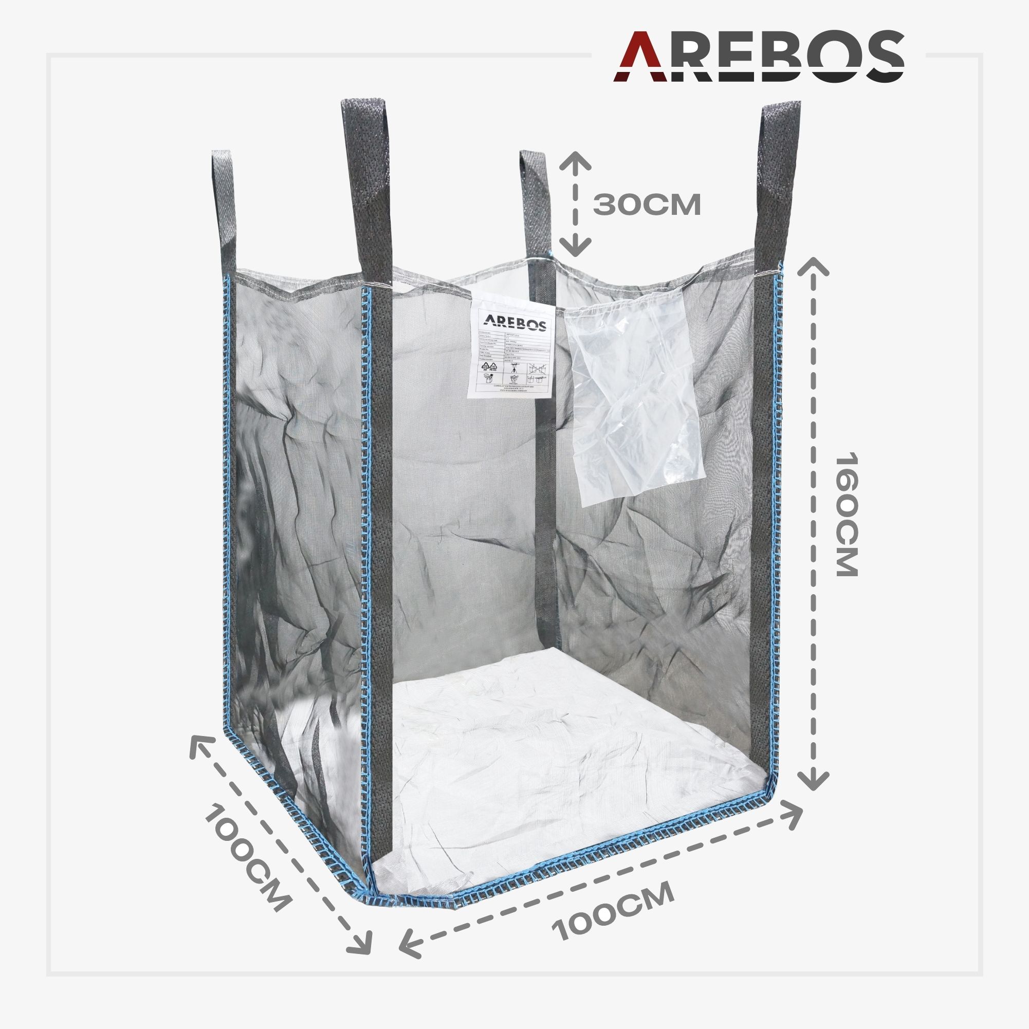 1x Premium Holzsack 100 x 100 x 160 cm