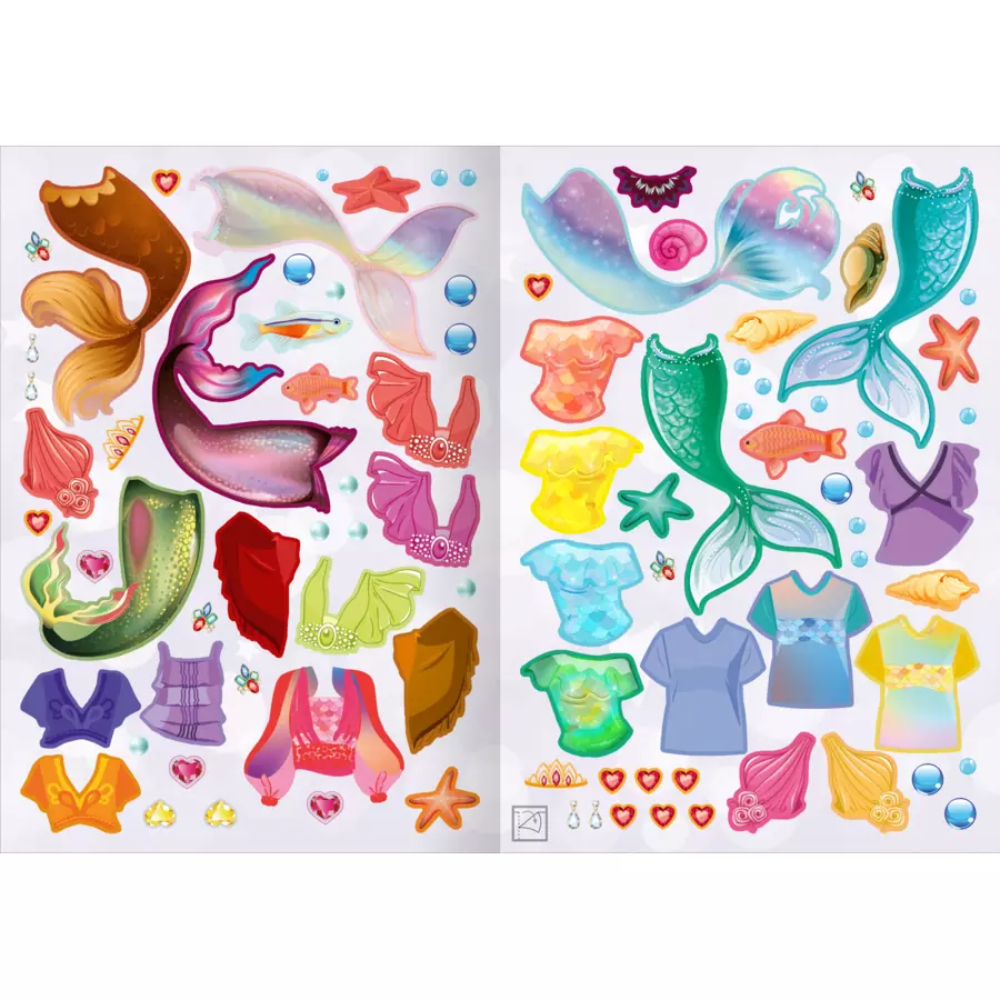arsEdition Sticker-Anziehpuppen Metallic – Meerjungfrauen