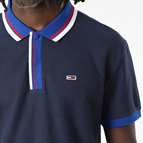 Polo Manches Courtes Tipped Honeycomb 4100 Bleu Marine