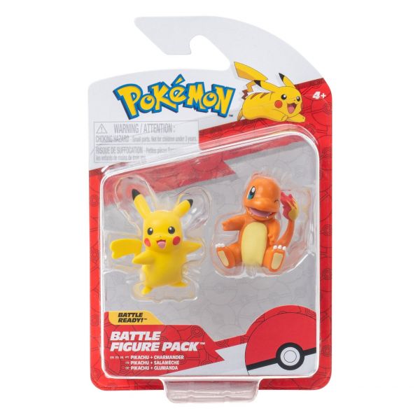 Jazwares Figuras Pokémon Pikachu e Charmander