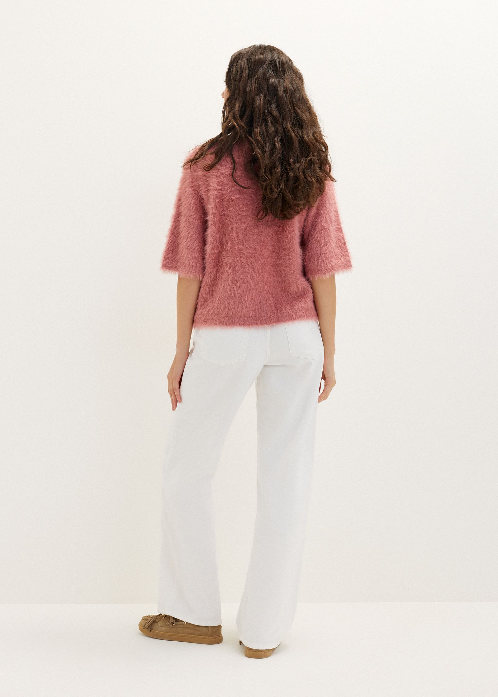 Fluffy trui met raglan mouw