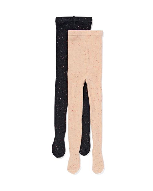 collants enfant en coton - 2 paires noir