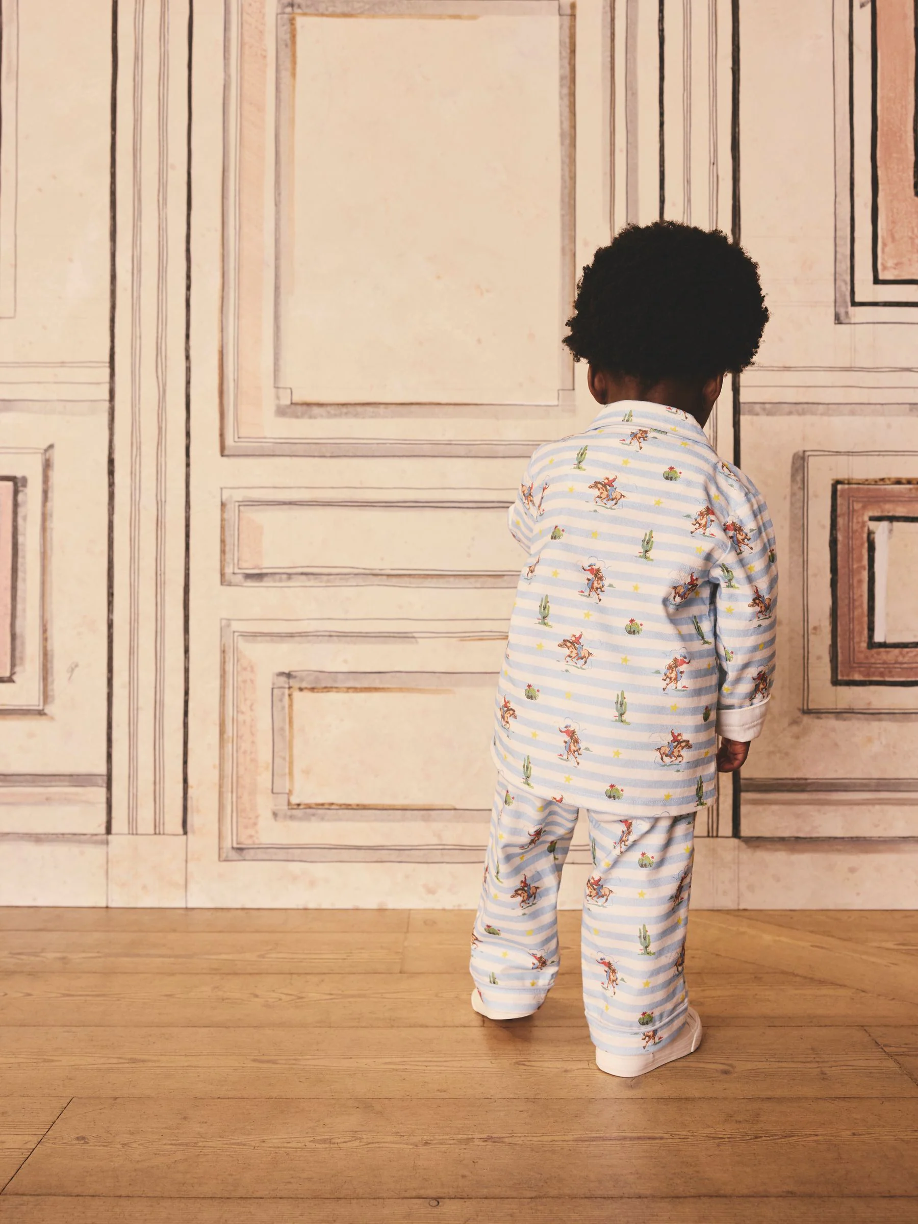 Cath Kidson Blue/White Cowboy - Single Button Through Pyjamas