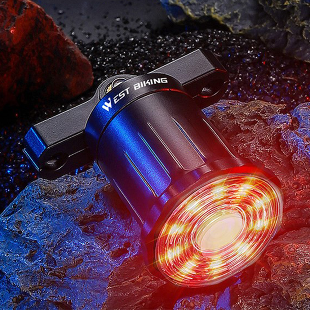 Wiederaufladbares USB Velo Rücklicht Fahrrad LED Warnlicht mit 7 Farben IPX4