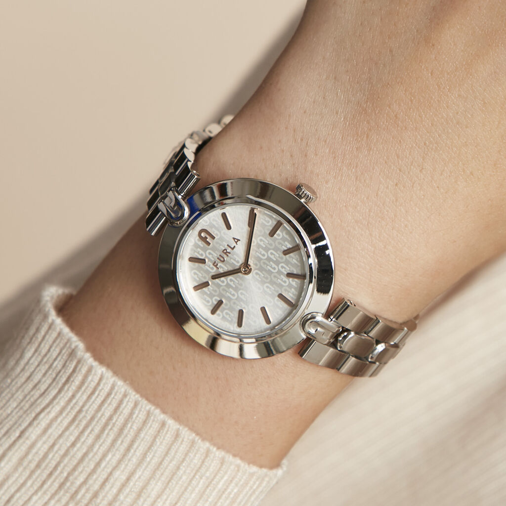 Montre Furla Logo Links Argenté