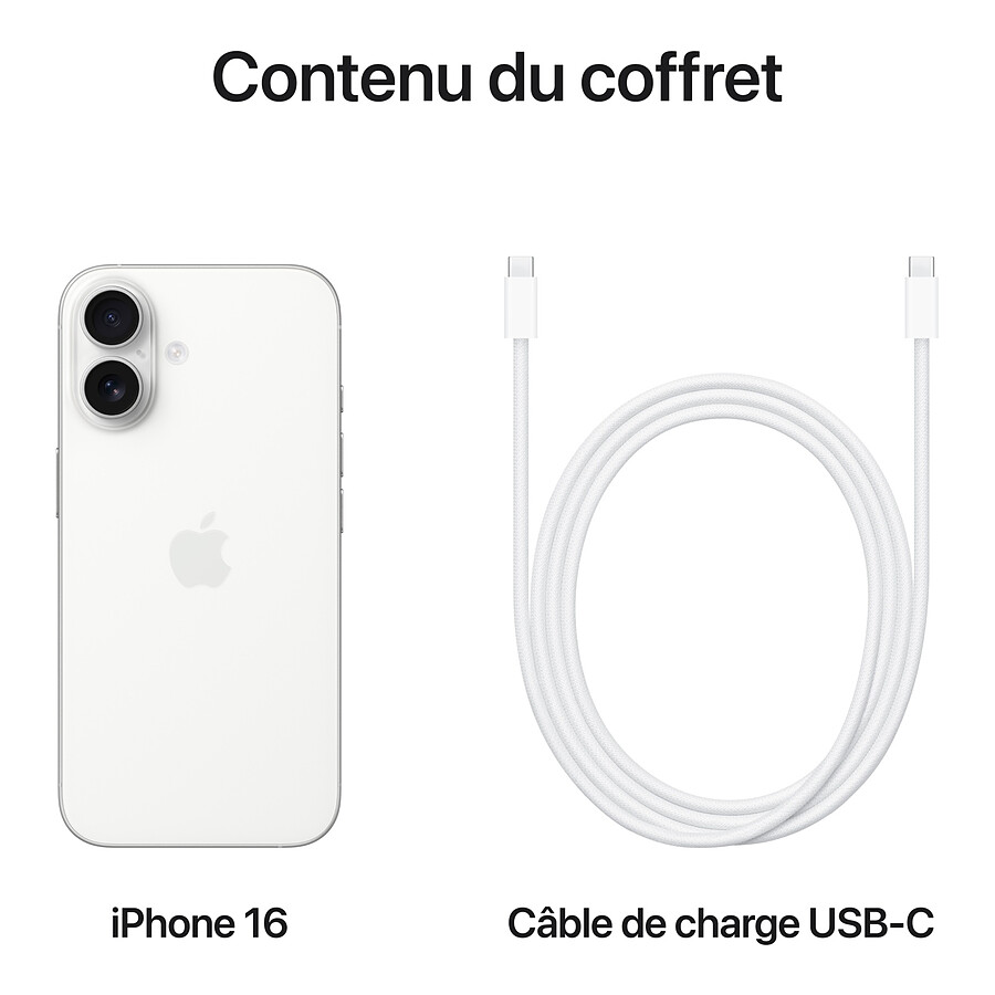 Apple iPhone 16 Blanc - 512 Go