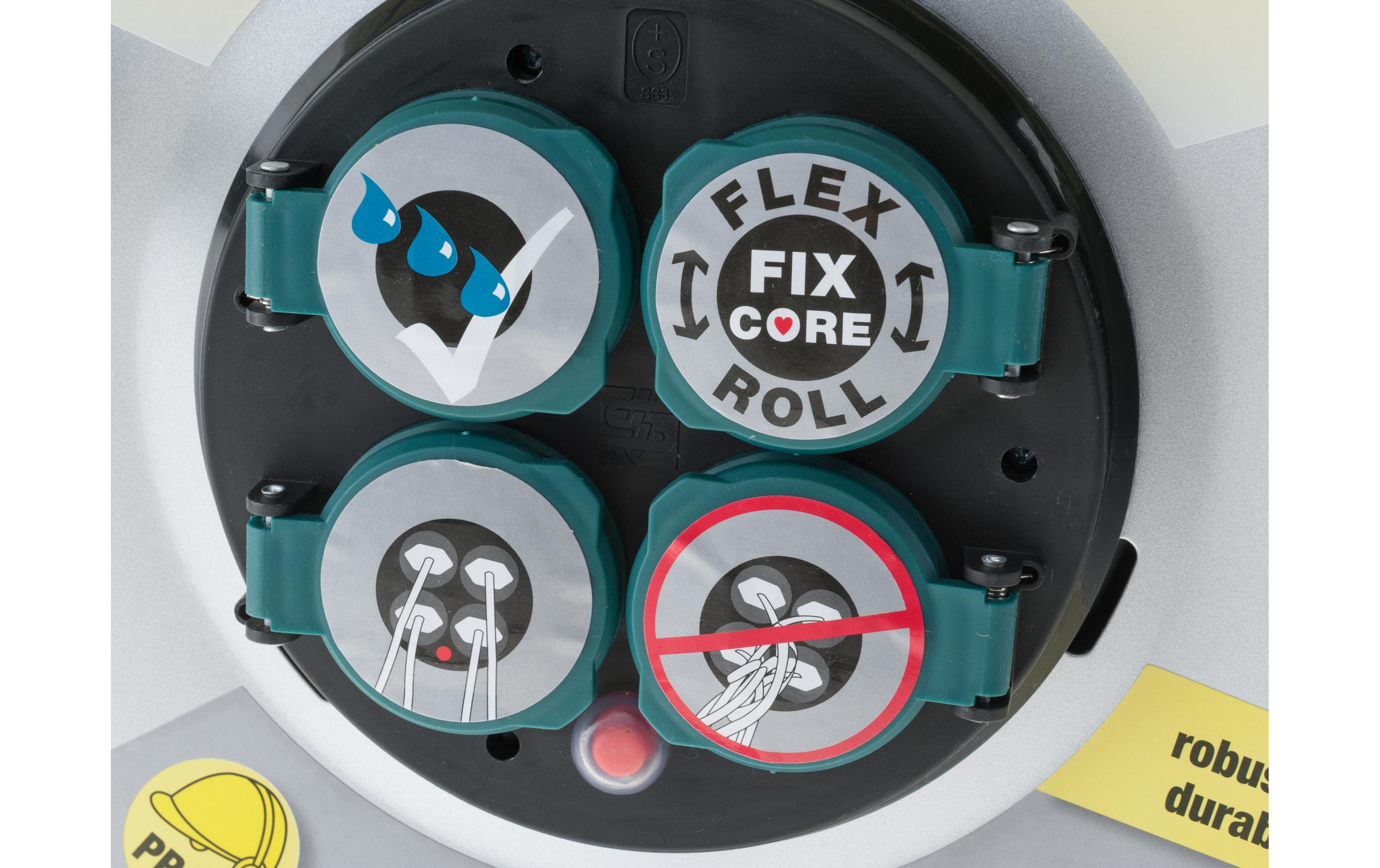 Kabelrolle PowerRoll FixCore 30 mStabile und hochwertige Metallkabelrolle
