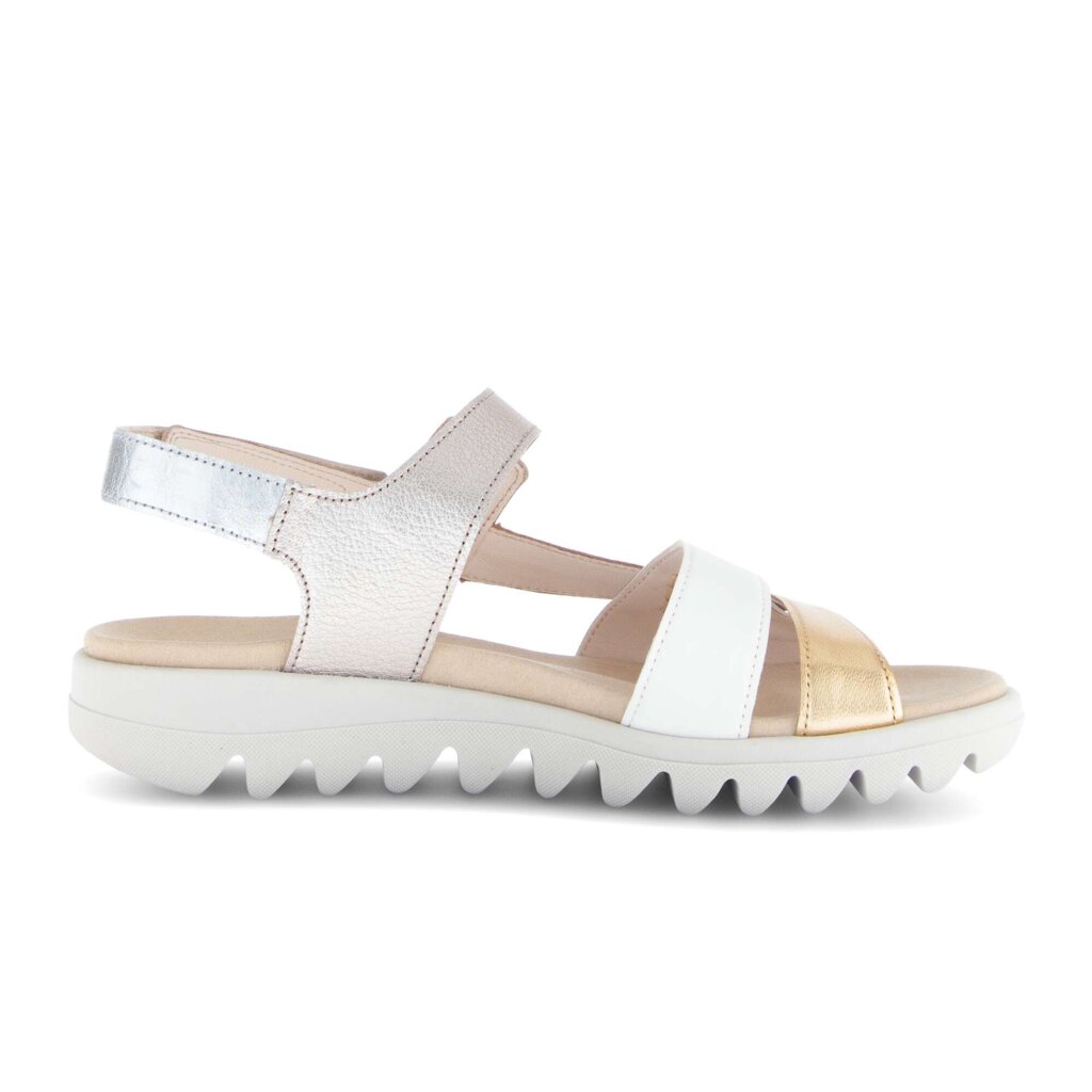Sandal met riempjes goud
