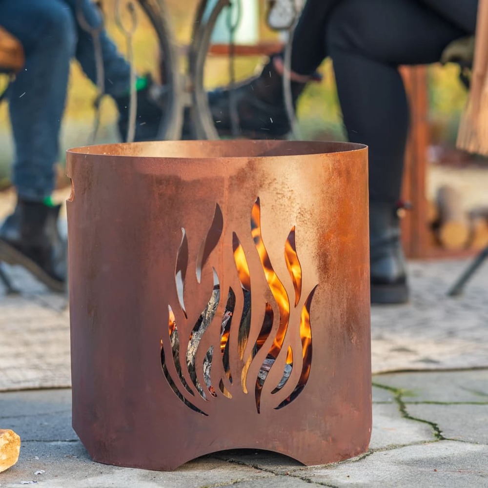 Cheminée de jardin fait à la main kiruna rouille acier