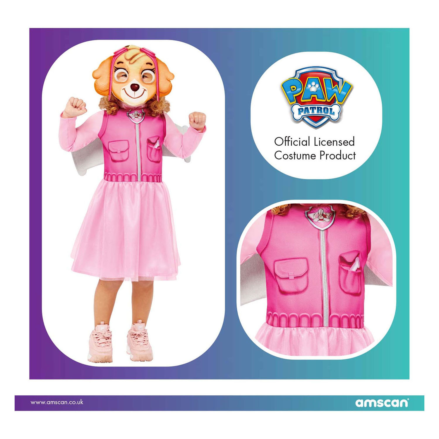 Kinderkostuum PAW Patrol Skye, 3-4 jaar