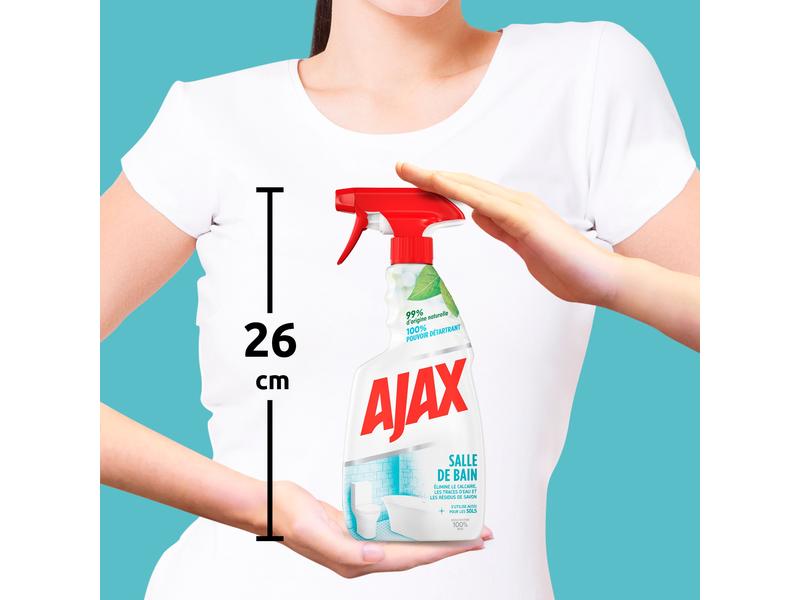Ajax Badreiniger 750 ml Kraftvoller Badreiniger gegen Kalkablagerungen