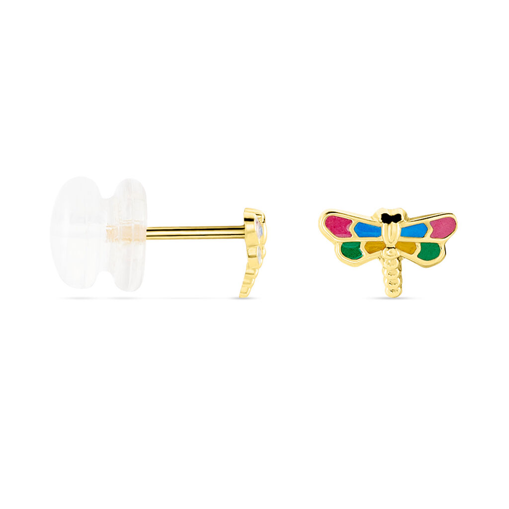 Boucles D'oreilles Puces Liberius Or Jaune