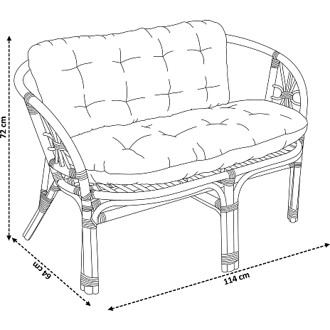 Jamaica loungesæt - rattan
