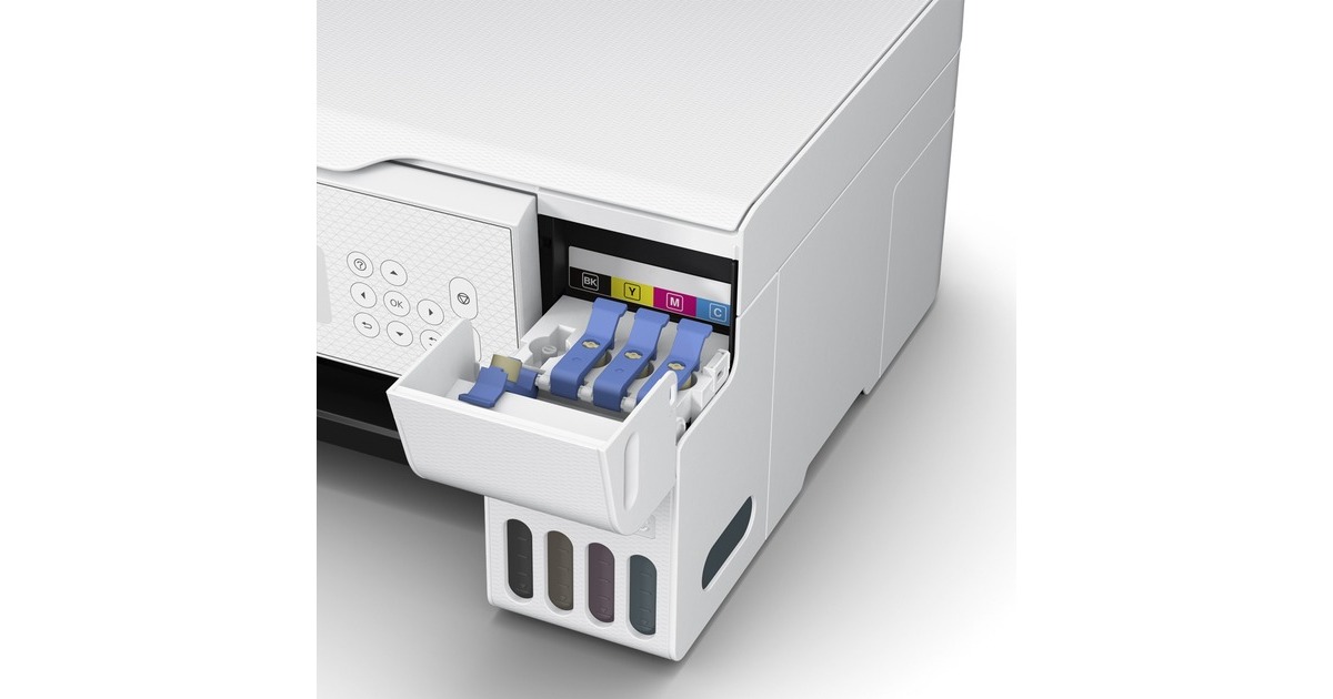 EpsonEcoTank ET-2876 A4 multifunctionele Wi-Fi-printer met inkttank all-in-one inkjetprinter  (Wit, Scannen, Kopiëren, Wi-Fi, inclusief tot 3 jaar inkt)