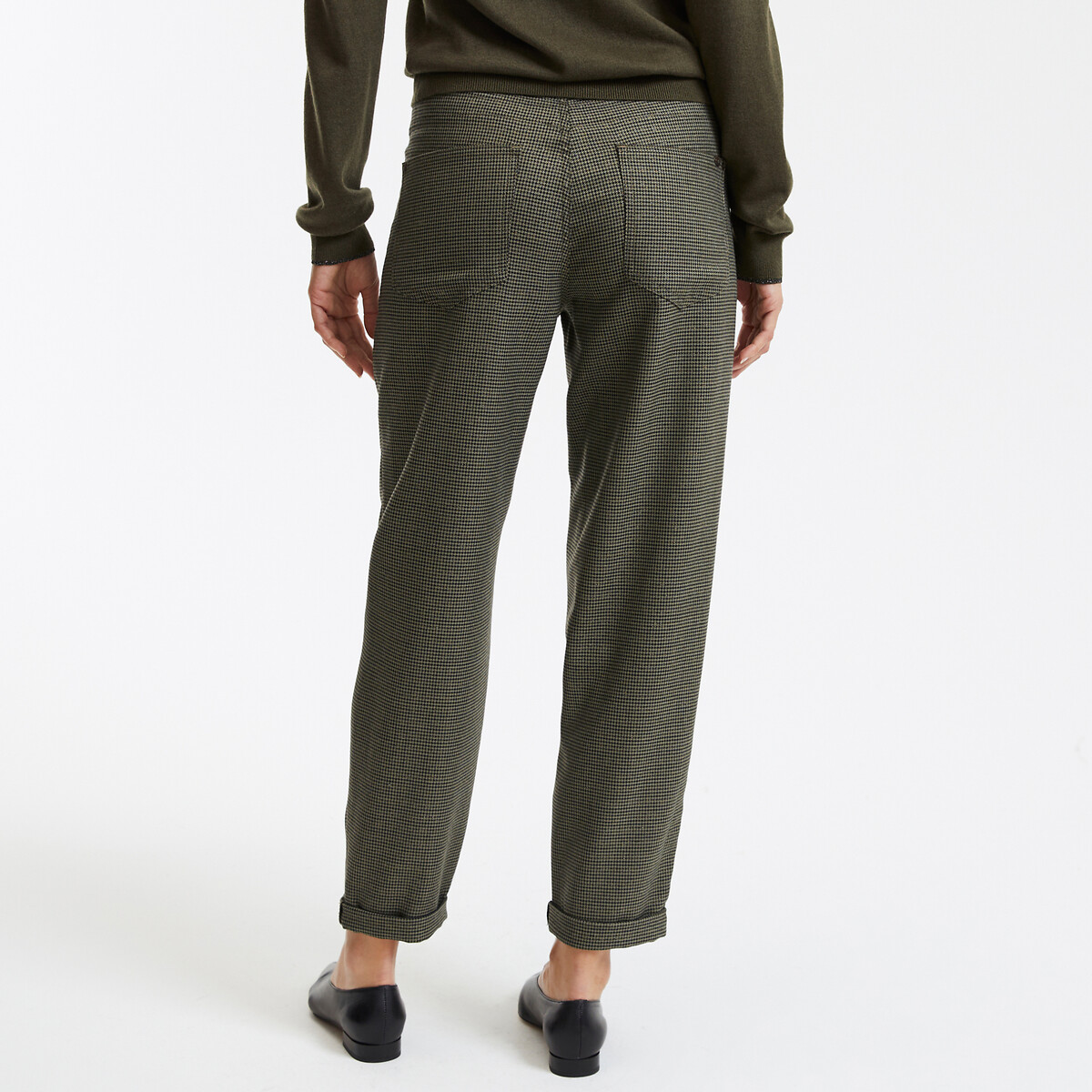 FREEMAN T. PORTER<br>Calças largas com estampa xadrez
