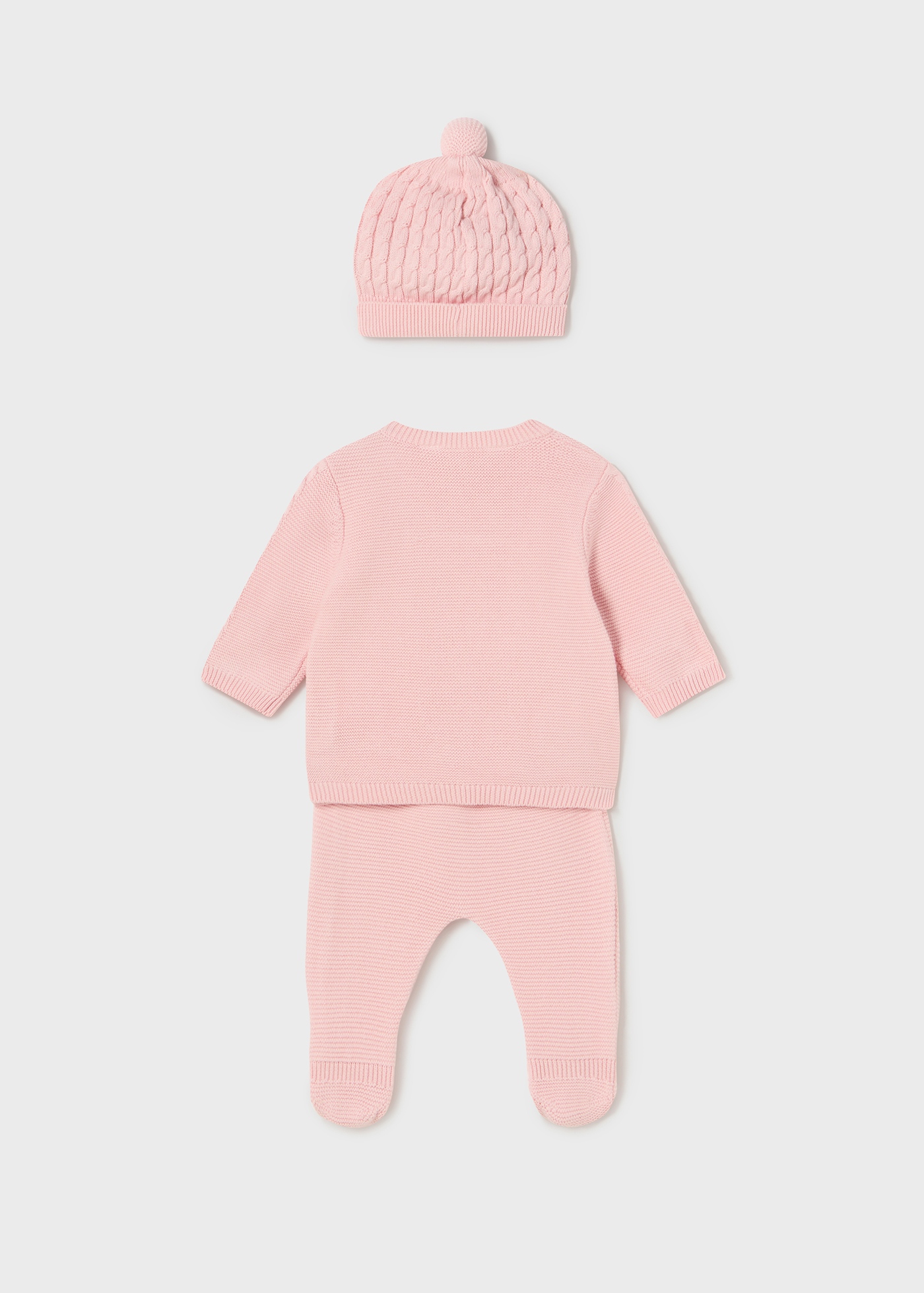 Conjunto de malha de algodão Better Cotton de 3 peças para recém-nascido