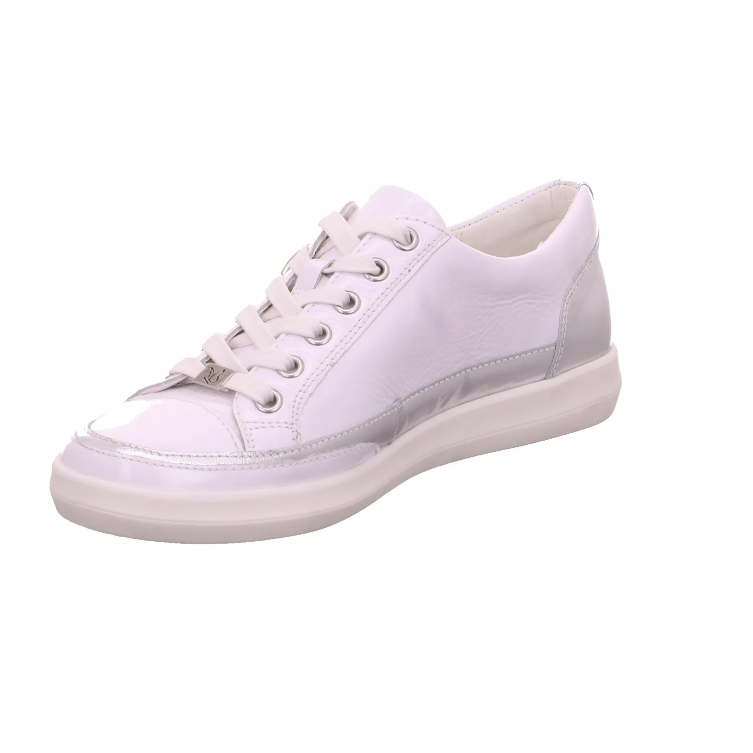 CAPRICE Sneaker Weiss Leder  mit Wechselfussbett
