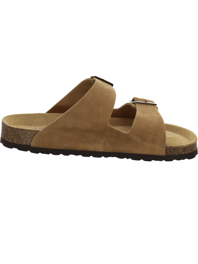 Pantoletten Herren Leder Zweischnaller cognac