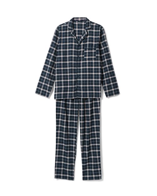 pyjamas en flanelle pour hommes  bleu foncé