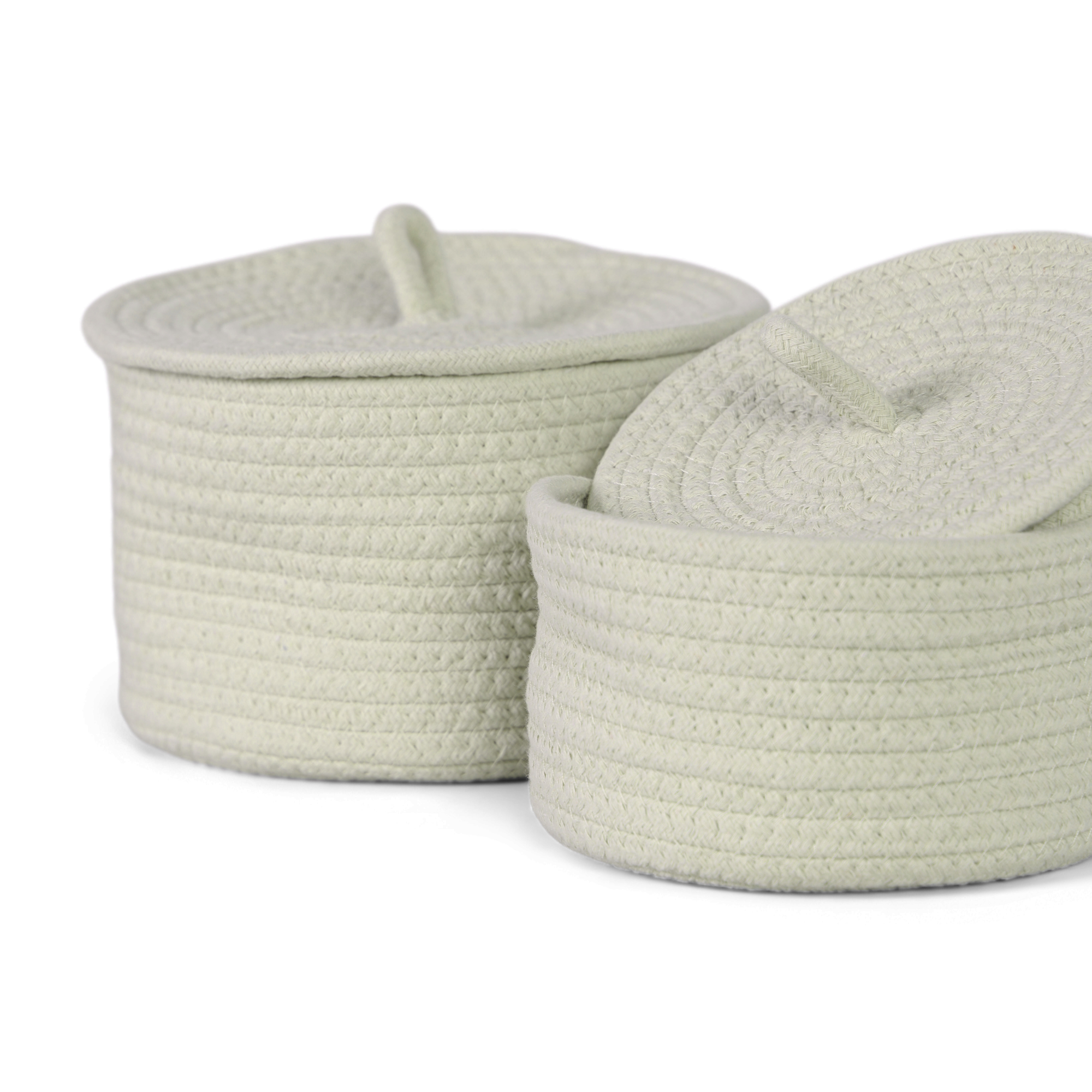 Mand Boas pistachio green - set van 2