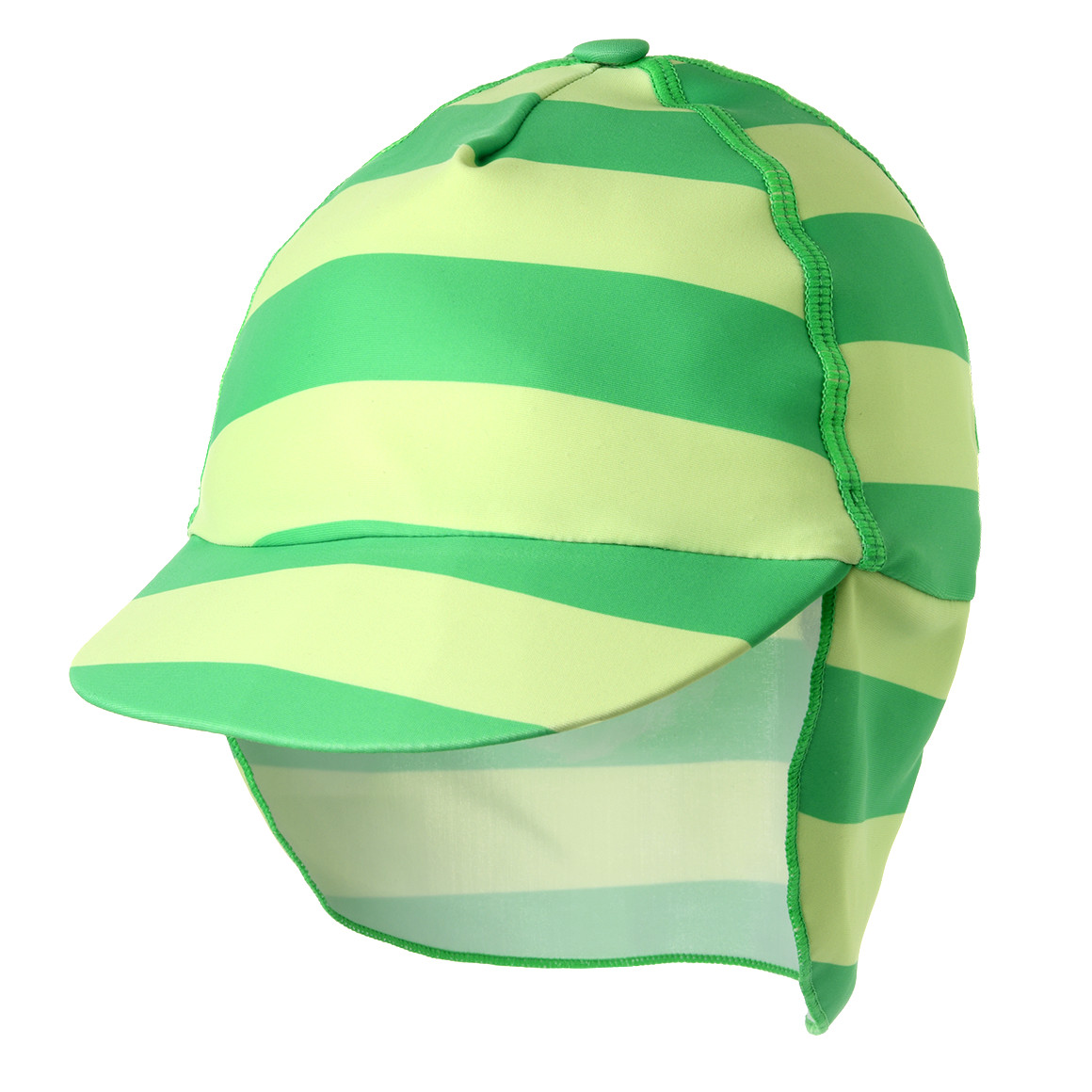 Famy Jungen UV-Badekappe mit Streifen UPF60 grün / hellgrün