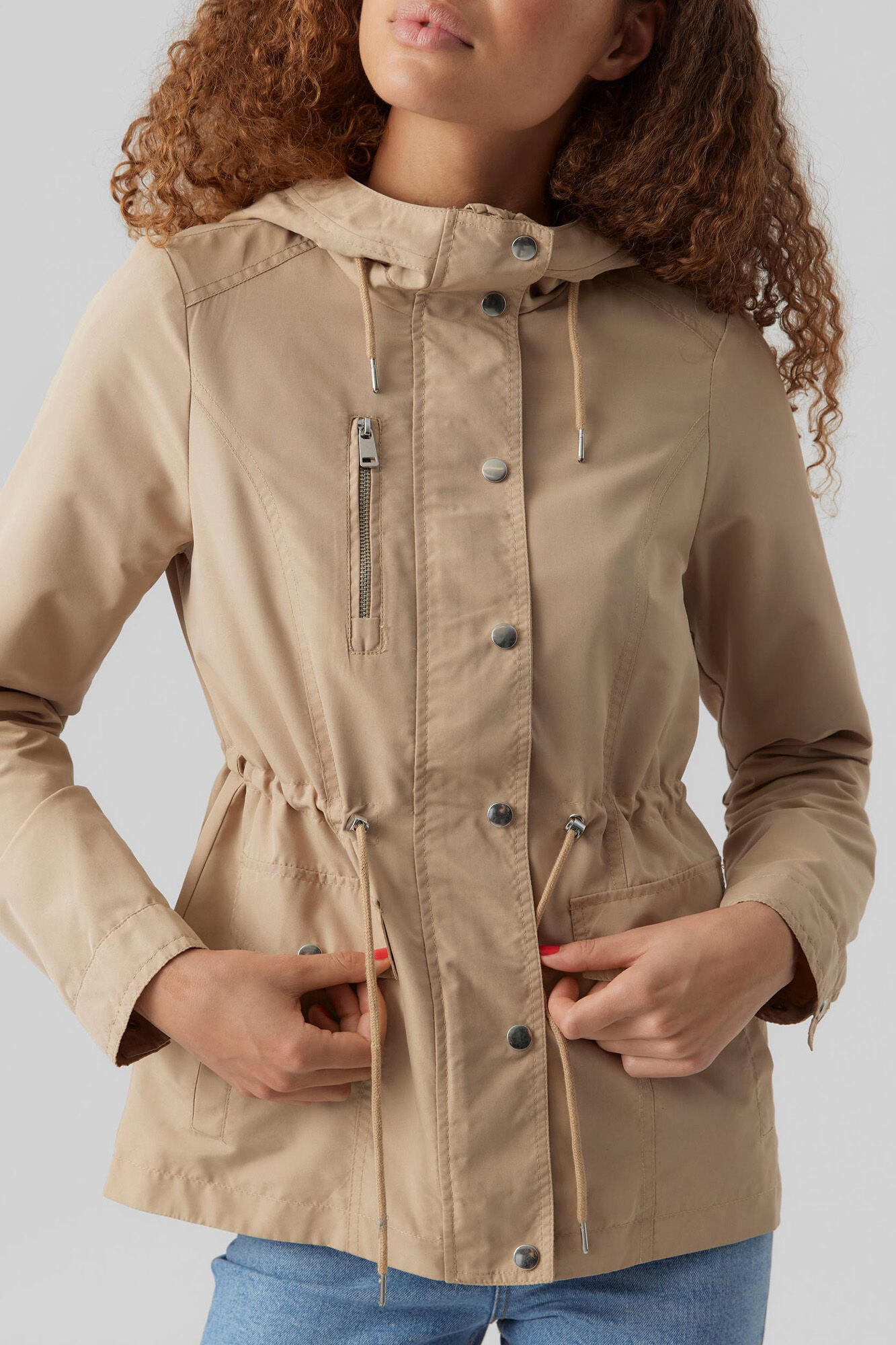 Parka com capuz - Branca