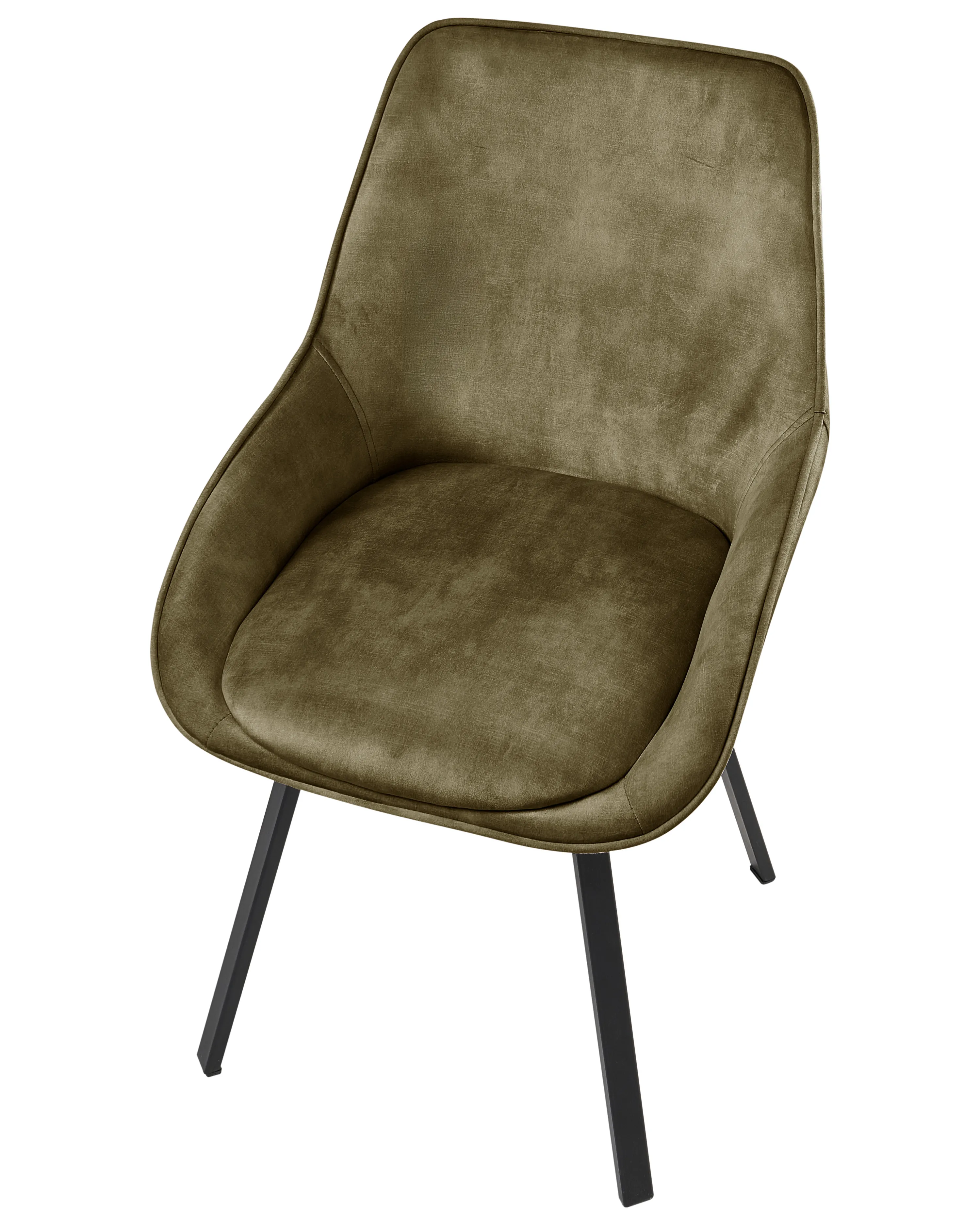 Set van 2 eetkamerstoelen draaibaar TERLTON Fluweel Groen