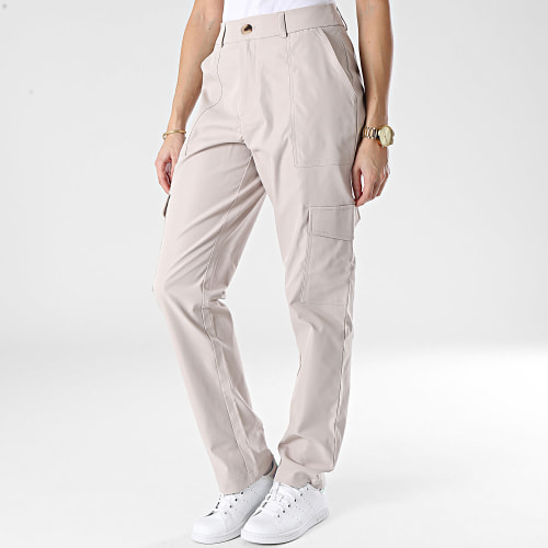 Pantalon Cargo Femme Ember Satin Beige