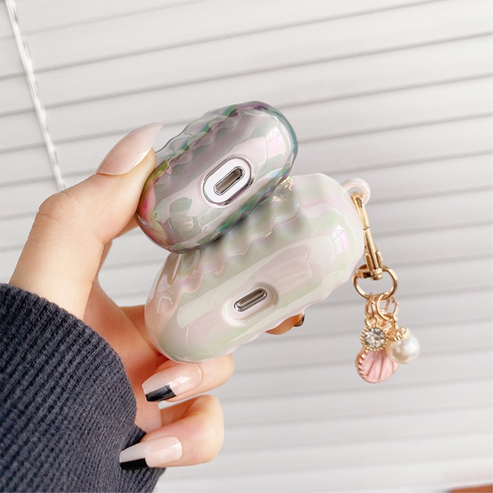 AirPods Pro Hardcase Schutzhülle Abdeckung Perlmutt - Weiss