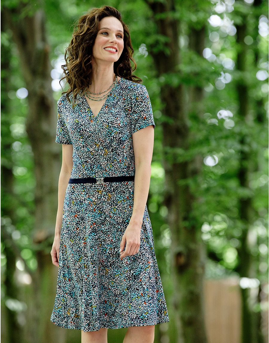 Robe imprimé bleu