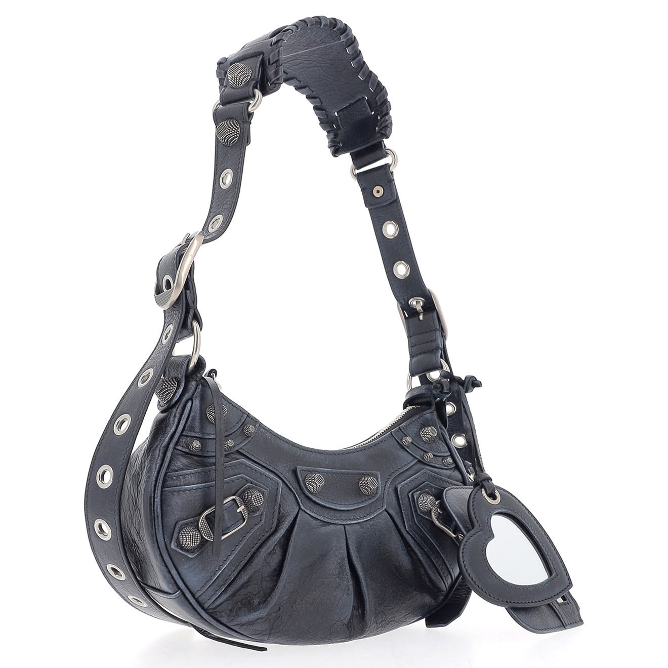 Balenciaga Sac porté épaule Le Cagole en Cuir gris - Très bon état - L.25 cm