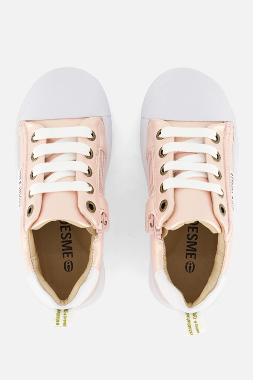 Shoesme Sneakers metallic roze Leer