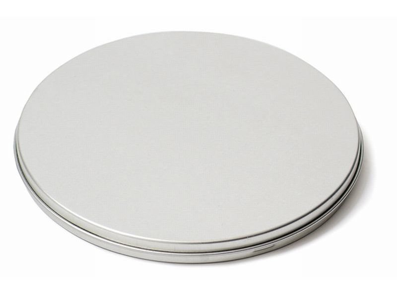 Weißblechdose rund, für CDs, silber