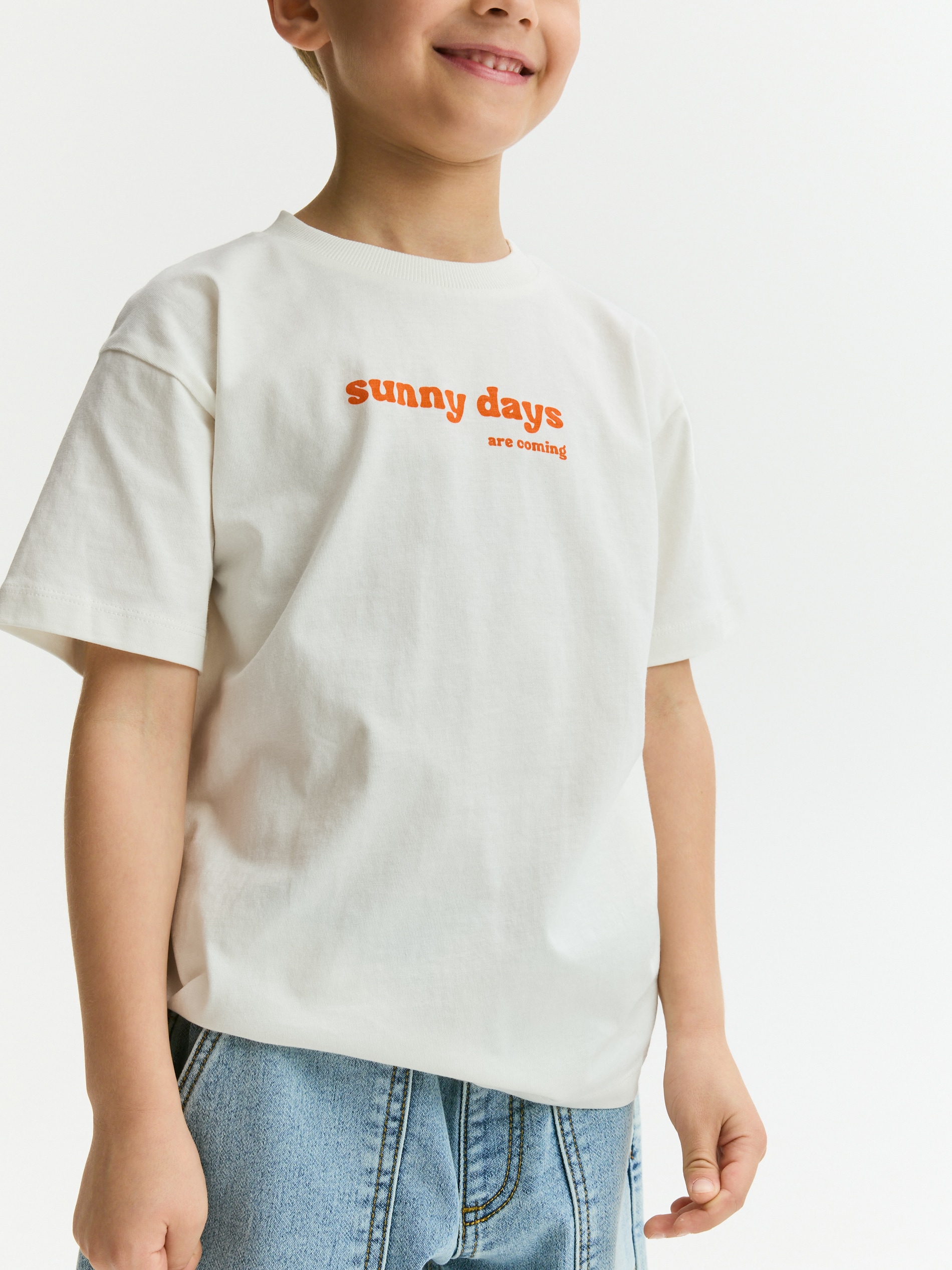 T-Shirt aus Baumwolle mit Aufdruck