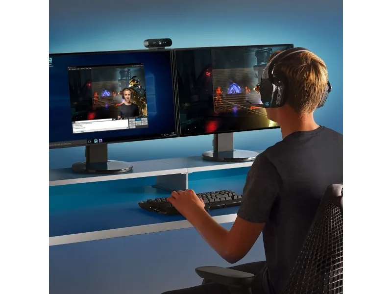 Logitech® | BRIO STREAM - Live streaming-kamera - farve - 4096 x 2160 - 1080p, 4K - lyd - USB